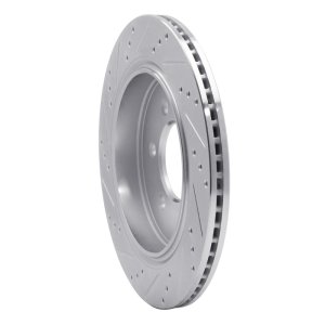 Ford F-150 Brake Rotor (1) - Rear Right - R1 Concepts - Drilled & Slotted - Silver - `15-`17